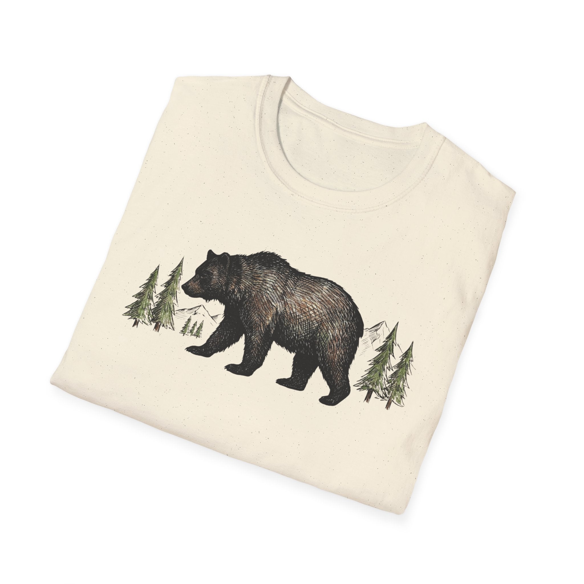 Bear & Pines T‑Shirt — Rustic Woodland Graphic Tee