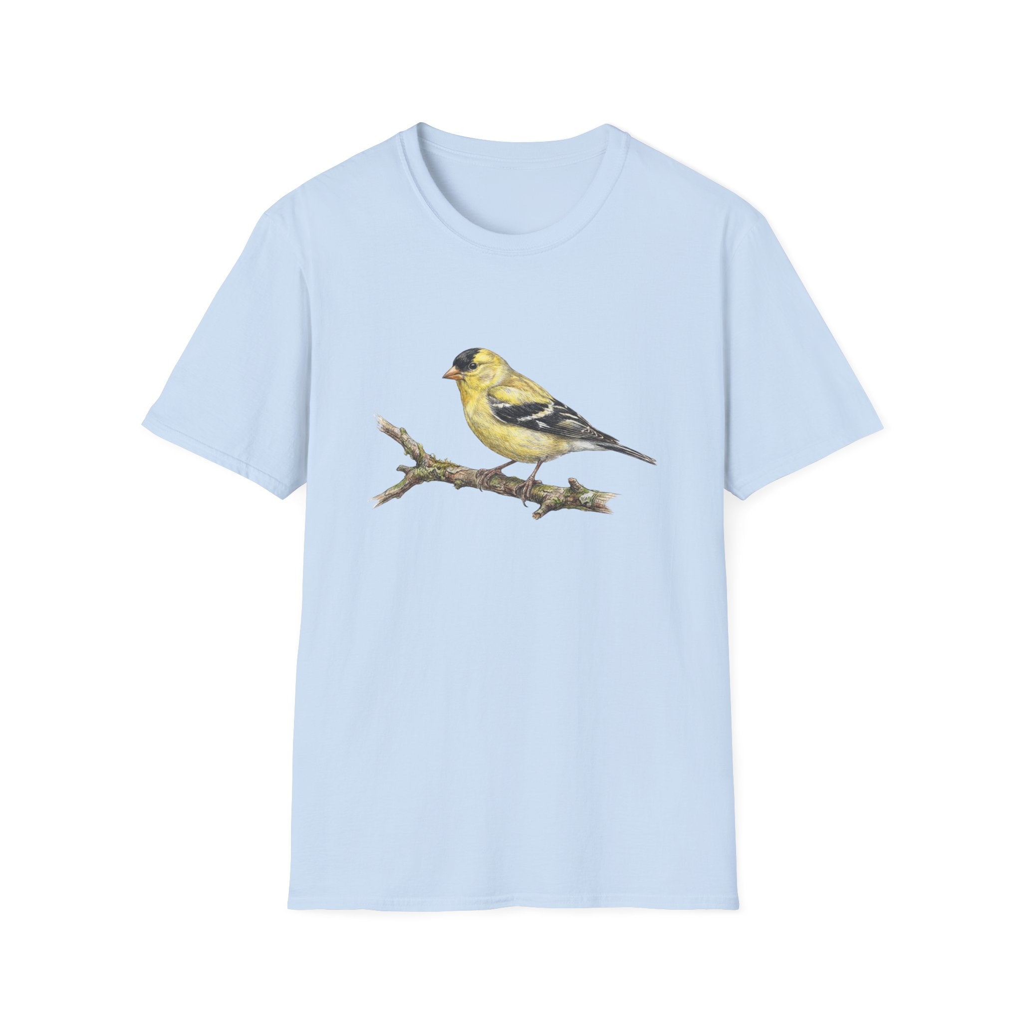 Goldfinch Bird T-Shirt – Vintage Watercolor Songbird Tee