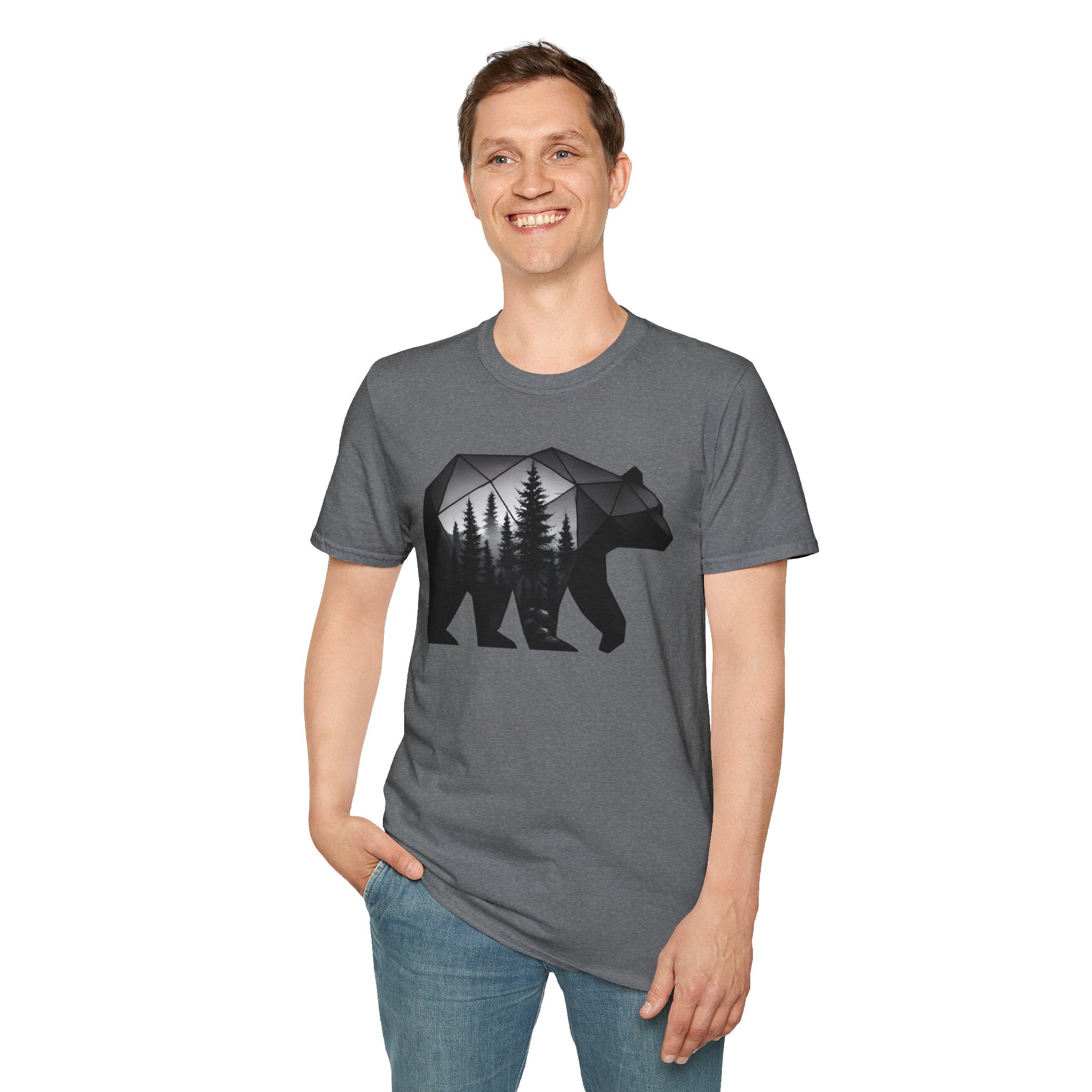 Geometric Forest Bear T-Shirt