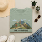 Campground Scenic T-Shirt — Minimalist Tent & Campfire Graphic