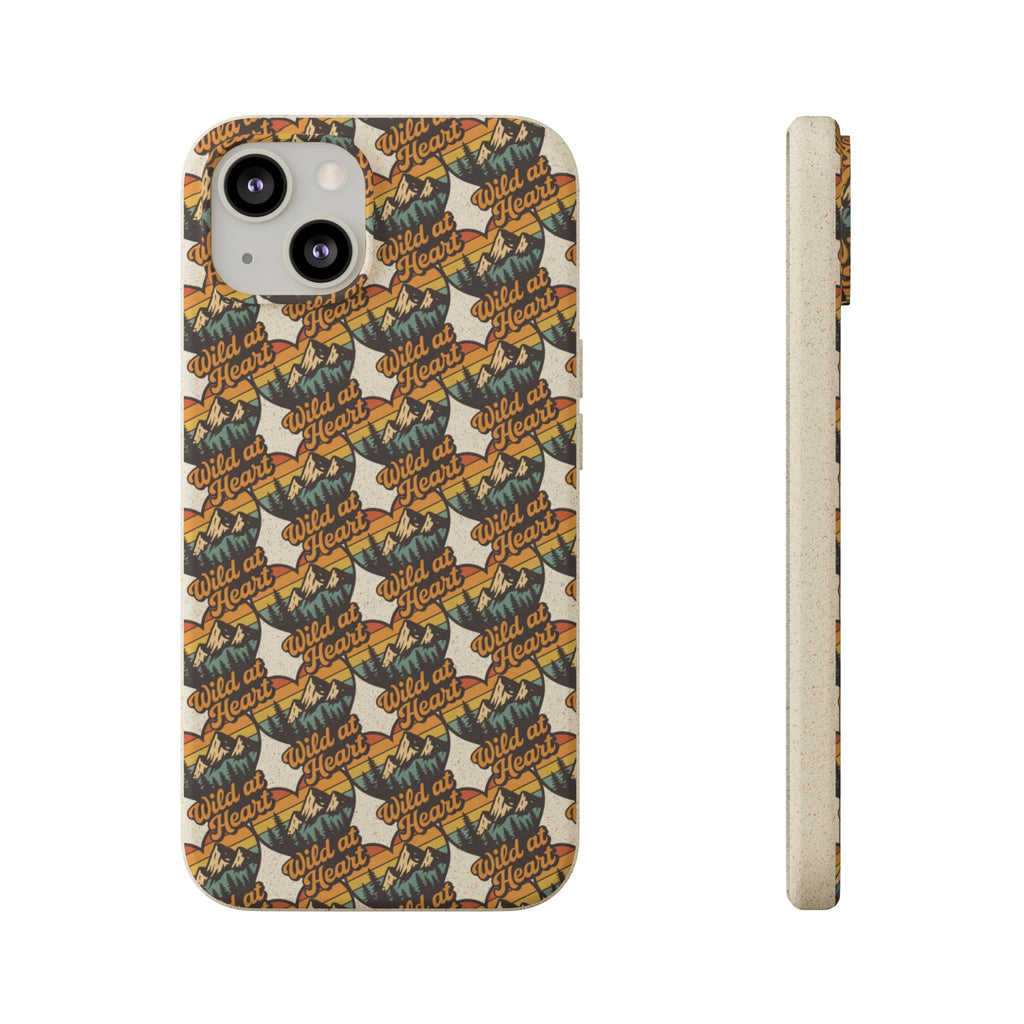 Eco-Friendly Phone Case — Vintage Camper Pattern Biodegradable iPhone Cover