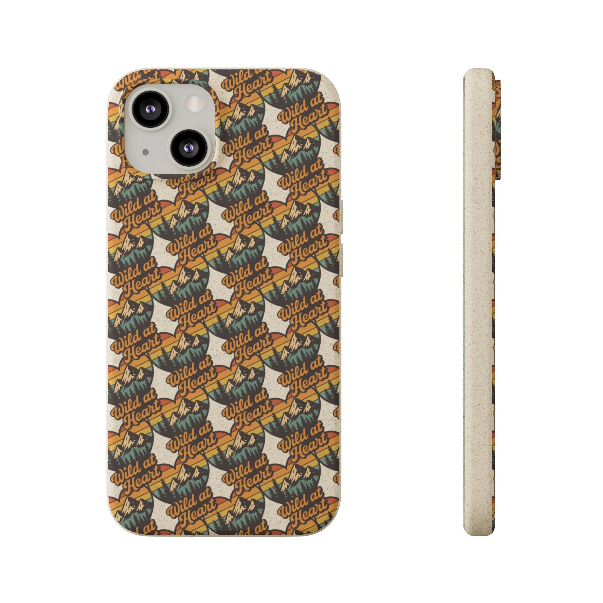 Eco-Friendly Phone Case — Vintage Camper Pattern Biodegradable iPhone Cover