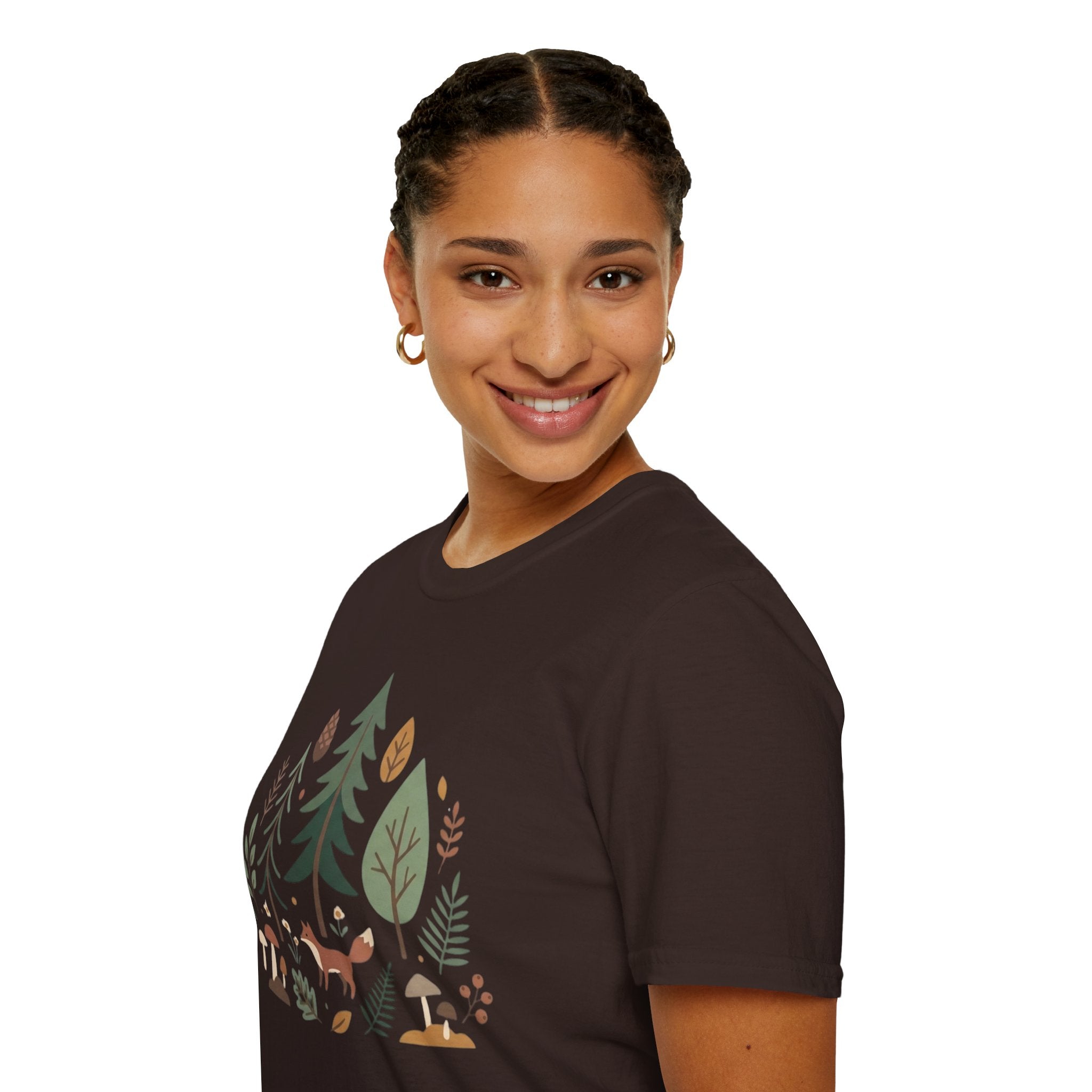 Woodland Fox T-Shirt — Nature Forest Camping Graphic Tee