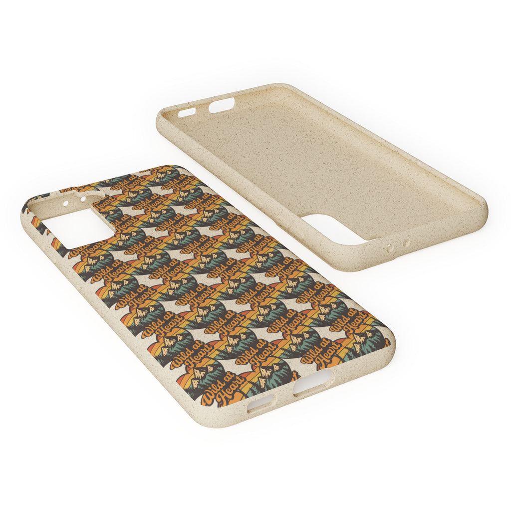 Eco-Friendly Phone Case — Vintage Camper Pattern Biodegradable iPhone Cover