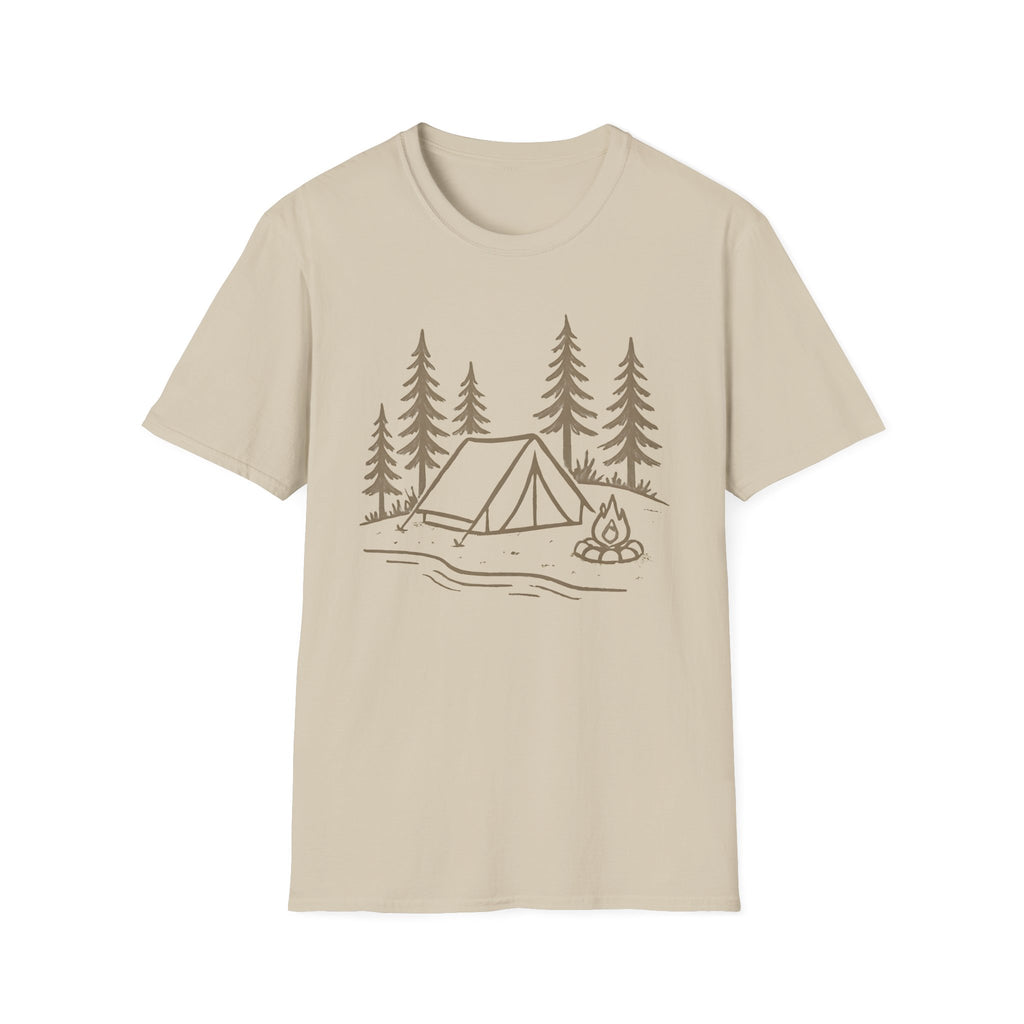 Camping Tent and Campfire T-Shirt
