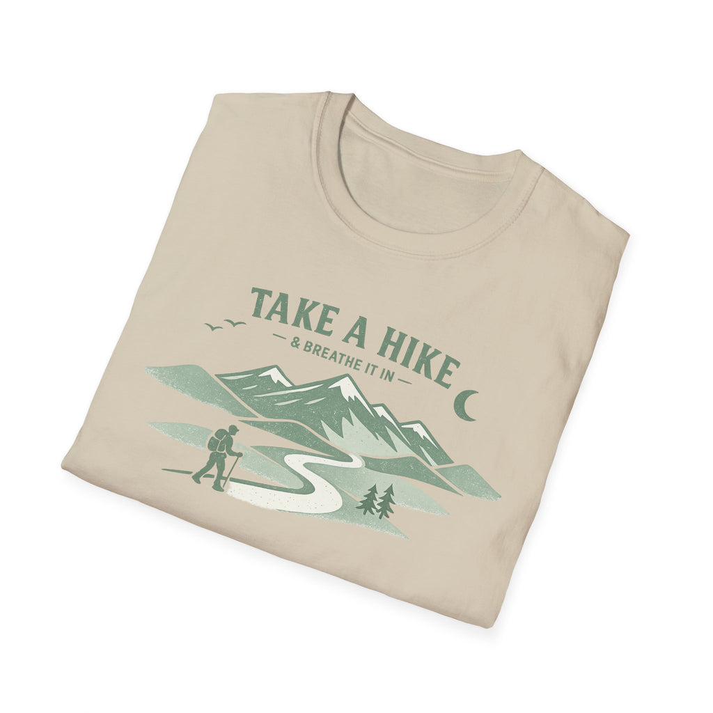 "Take A Hike & Breathe It In" Outdoor Hiking Graphic Tee