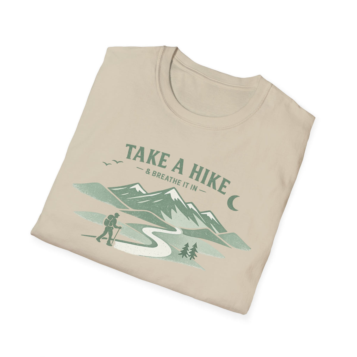 "Take A Hike & Breathe It In" Outdoor Hiking Graphic Tee