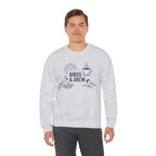"Birds & Brew" Crewneck Sweatshirt — Cozy Coffee Lover Birdwatching Pullover