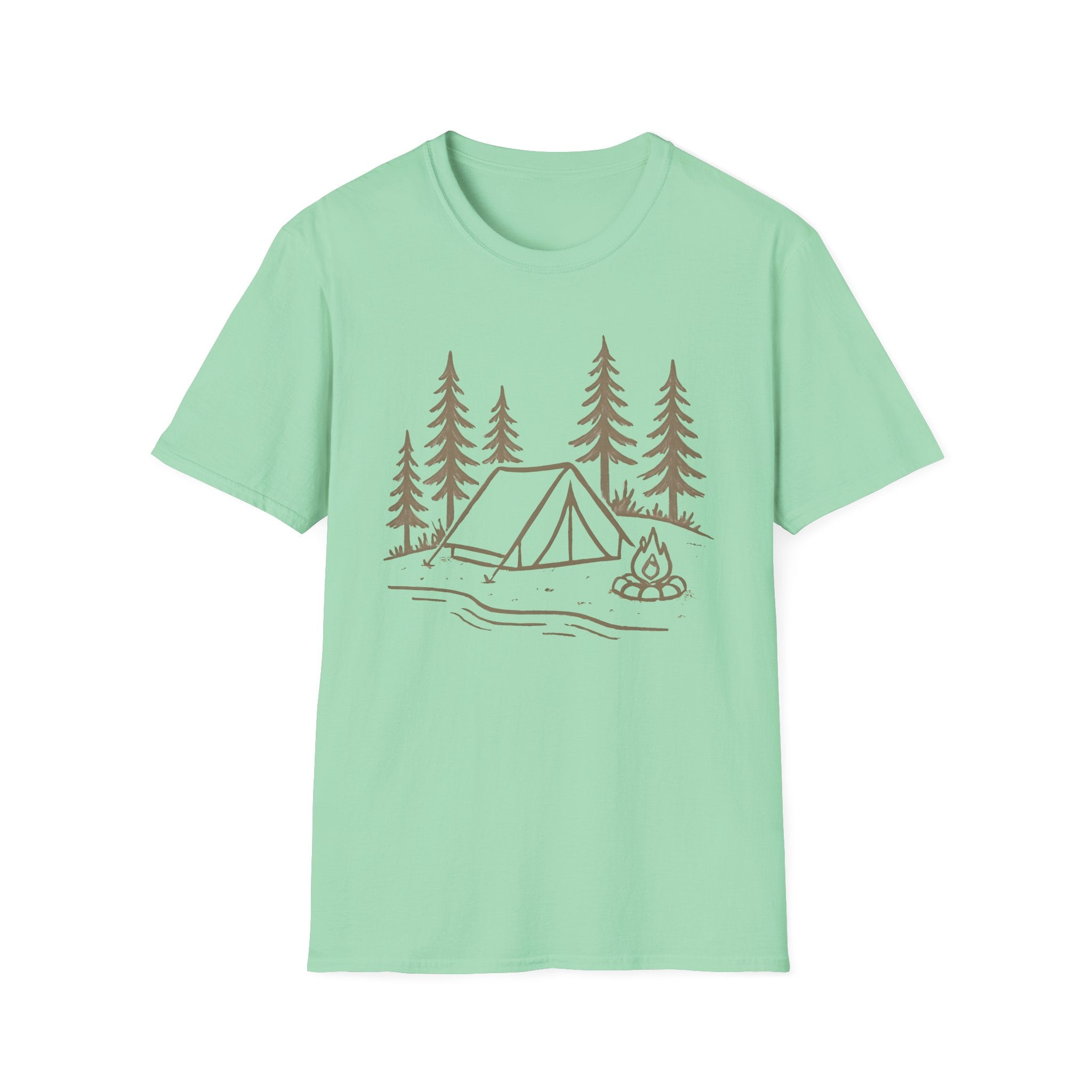 Camping Tent and Campfire T-Shirt