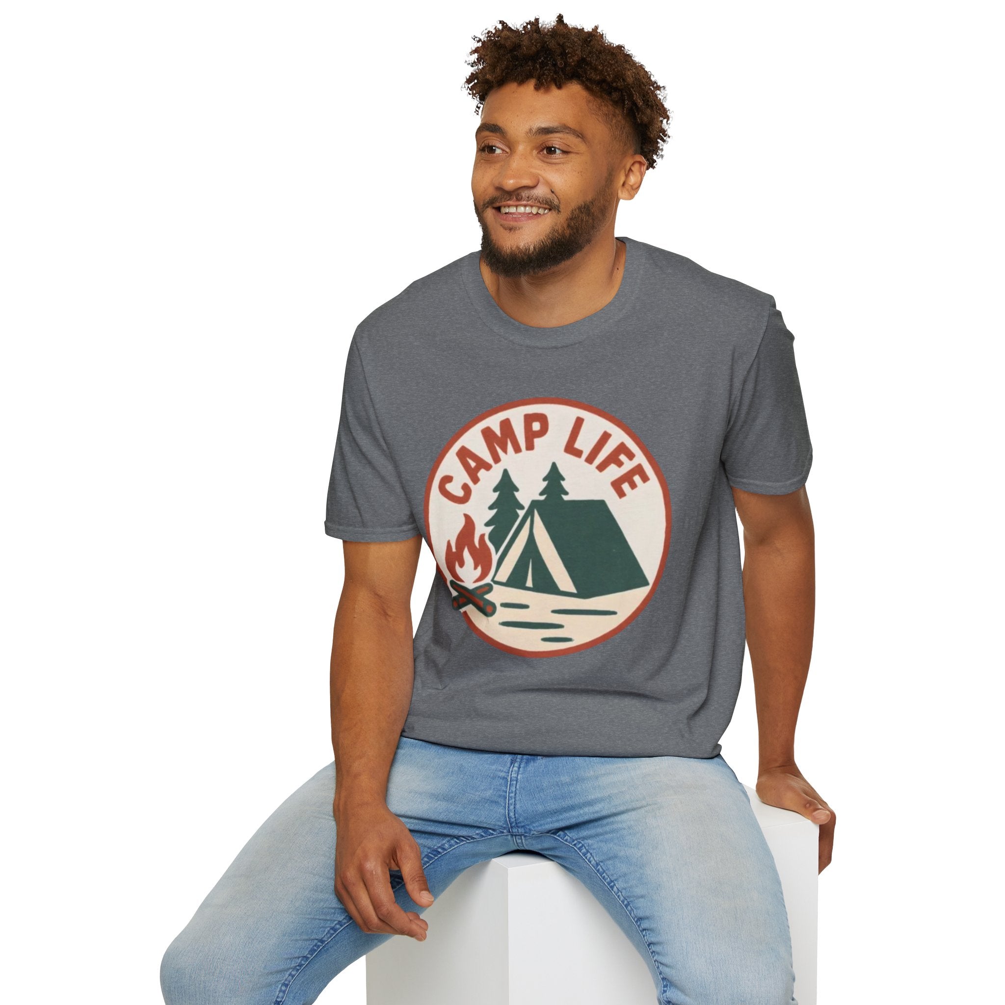 Camp Life T-Shirt — Tent & Campfire Outdoor Tee