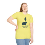 "Wander Often" Hiker on Cliff T-Shirt
