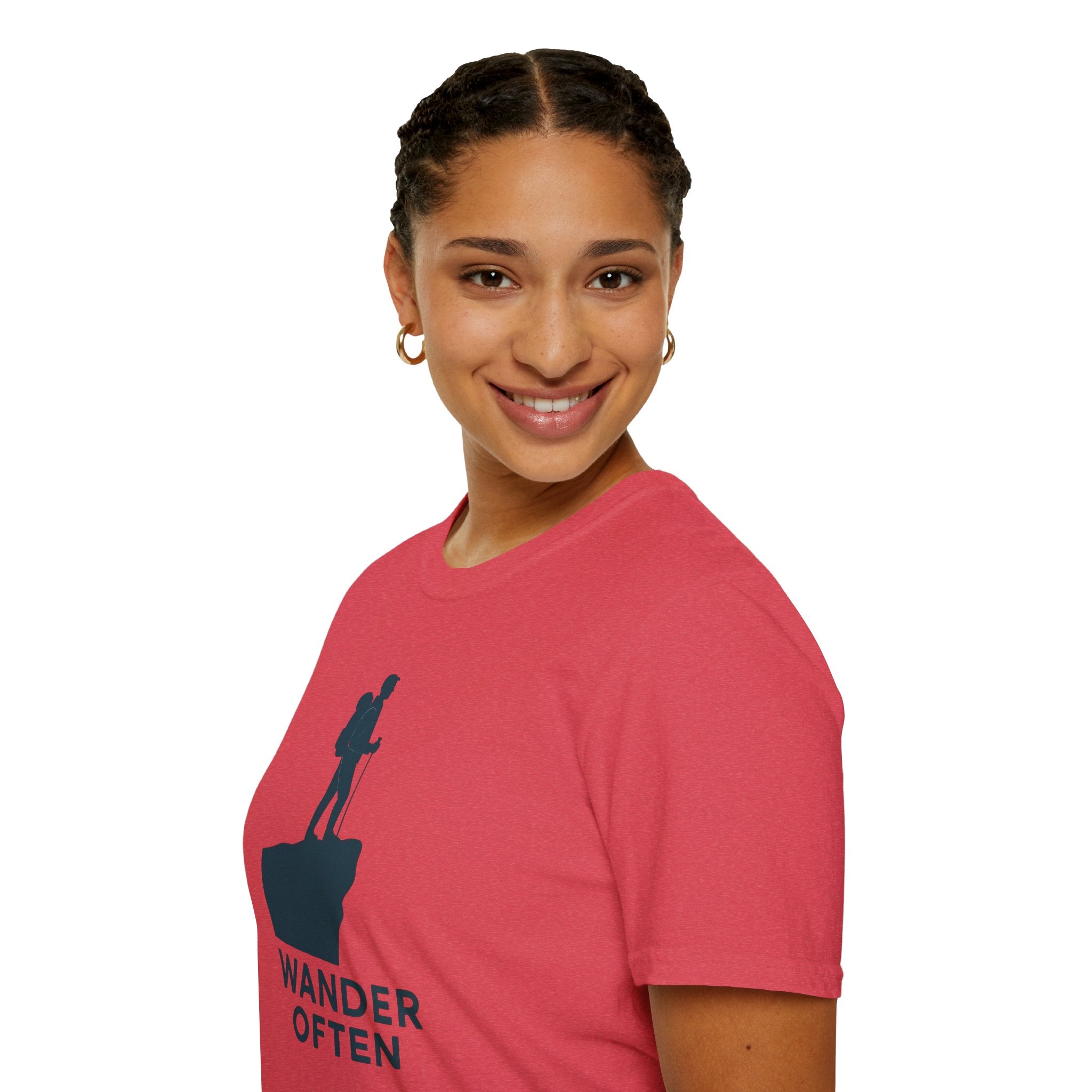 "Wander Often" Hiker on Cliff T-Shirt