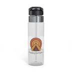 Retro Sunset Camping Water Bottle — 'Happy Camper' 20oz Tritan Sport Bottle