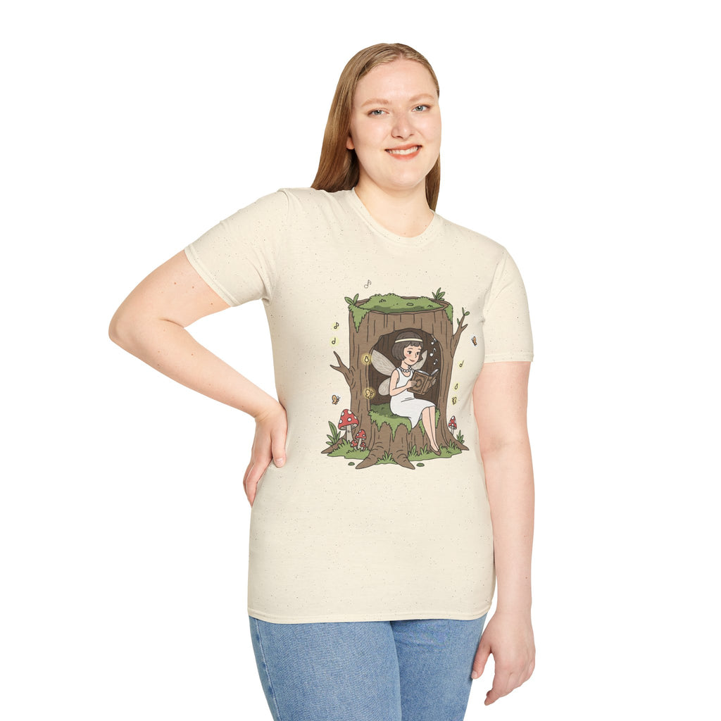 Forest Flapper Fairy Reading in Tree Hollow T-Shirt
