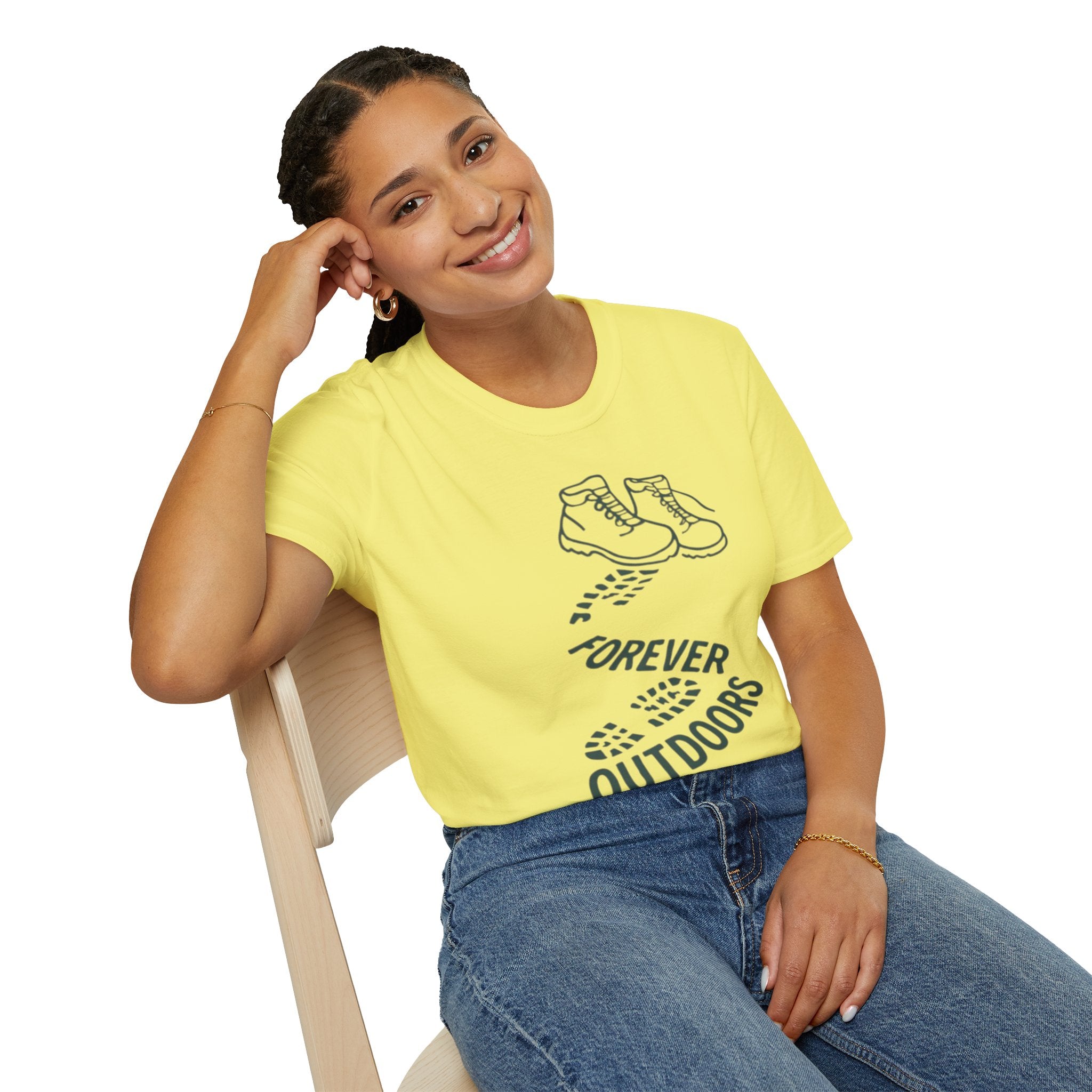 Boots with Footprints "Forever Outdoors" T-Shirt