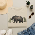 Bear & Forest T‑Shirt - Rustic Woodland Graphic Tee