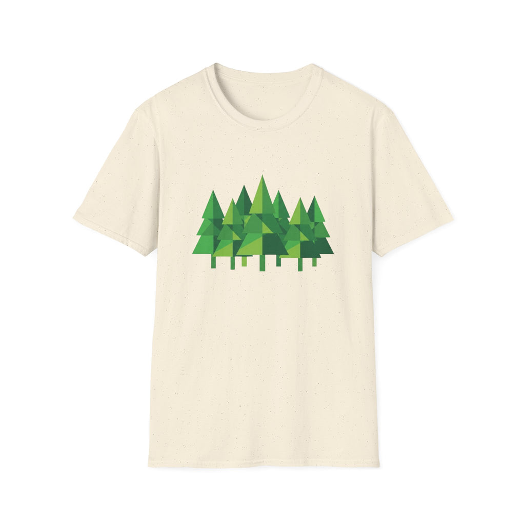 Forest Graphic T-Shirt — Minimal Green Pine Trees Tee