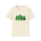 Forest Graphic T-Shirt — Minimal Green Pine Trees Tee