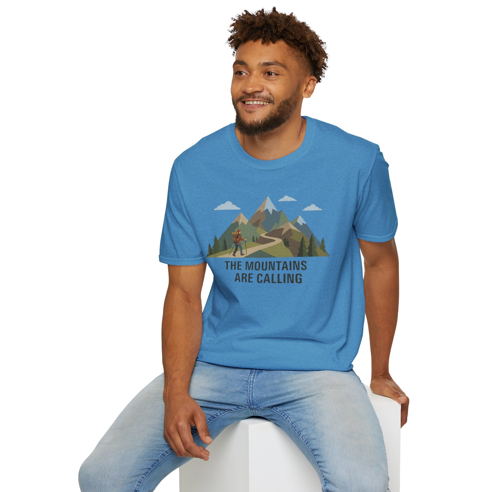 Campground Scenic T-Shirt — Minimalist Tent & Campfire Graphic