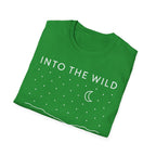 Into The Wild Canoe T-Shirt - Minimal Night Sky Lake Camping Tee