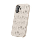 Biodegradable Phone Case — Eco-Friendly Forest Sketch Pattern