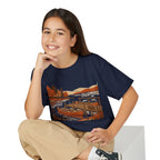 Youth T-Shirt — Autumn Lakeside Dock & Canoe Kids Tee