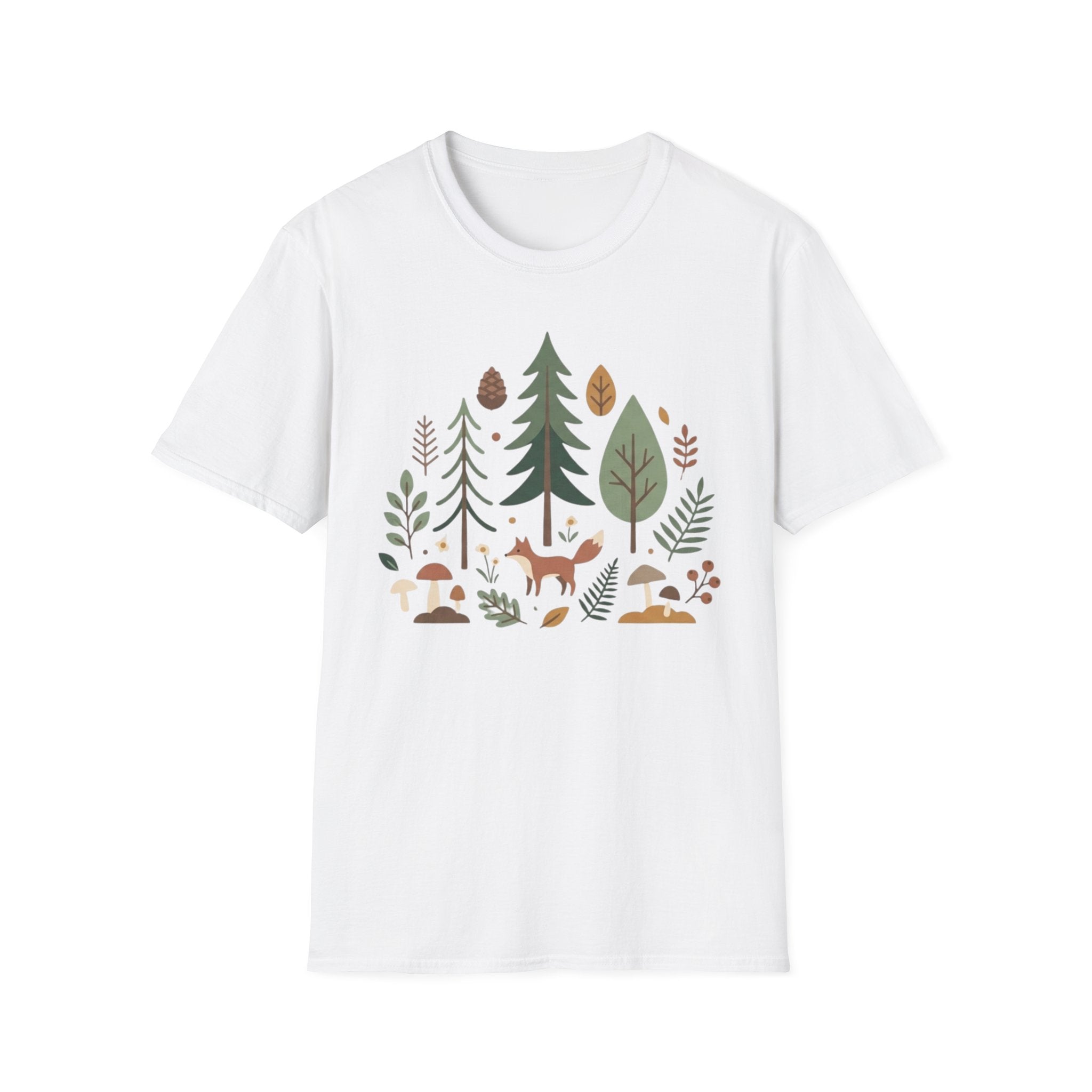 Woodland Fox T-Shirt — Nature Forest Camping Graphic Tee