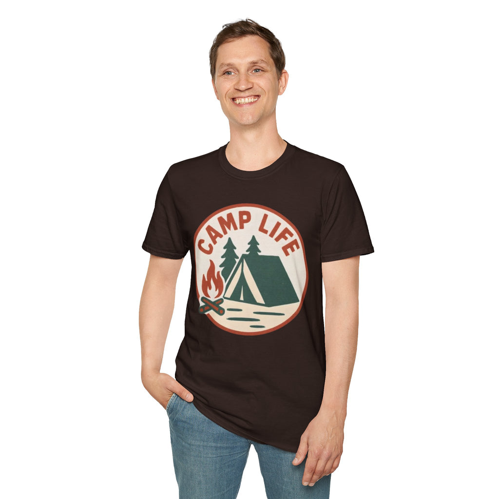 Camp Life T-Shirt — Tent & Campfire Outdoor Tee