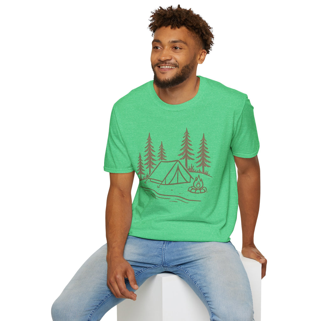 Camping Tent and Campfire T-Shirt