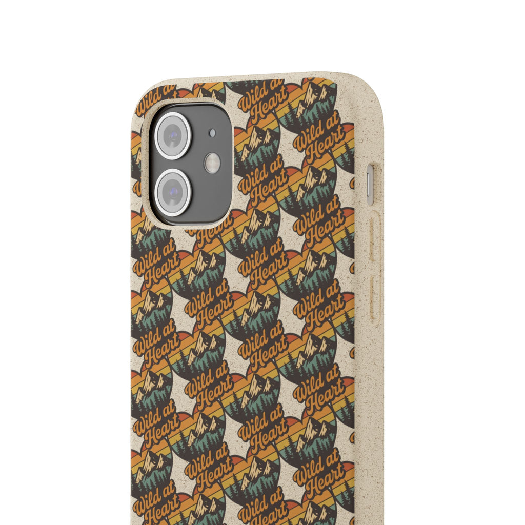 Eco-Friendly Phone Case — Vintage Camper Pattern Biodegradable iPhone Cover
