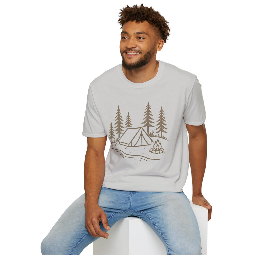 Camping Tent and Campfire T-Shirt
