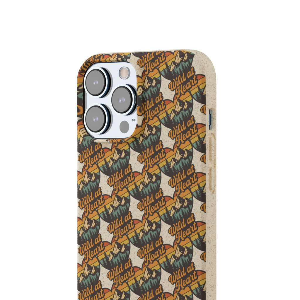 Eco-Friendly Phone Case — Vintage Camper Pattern Biodegradable iPhone Cover