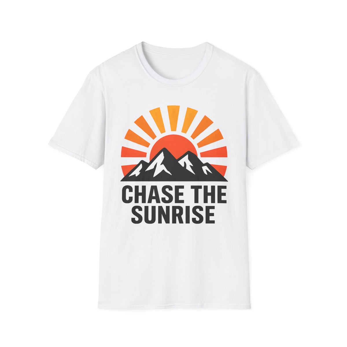 Chase The Sunrise Mountain T-Shirt — Sunrise & Peaks Graphic Tee
