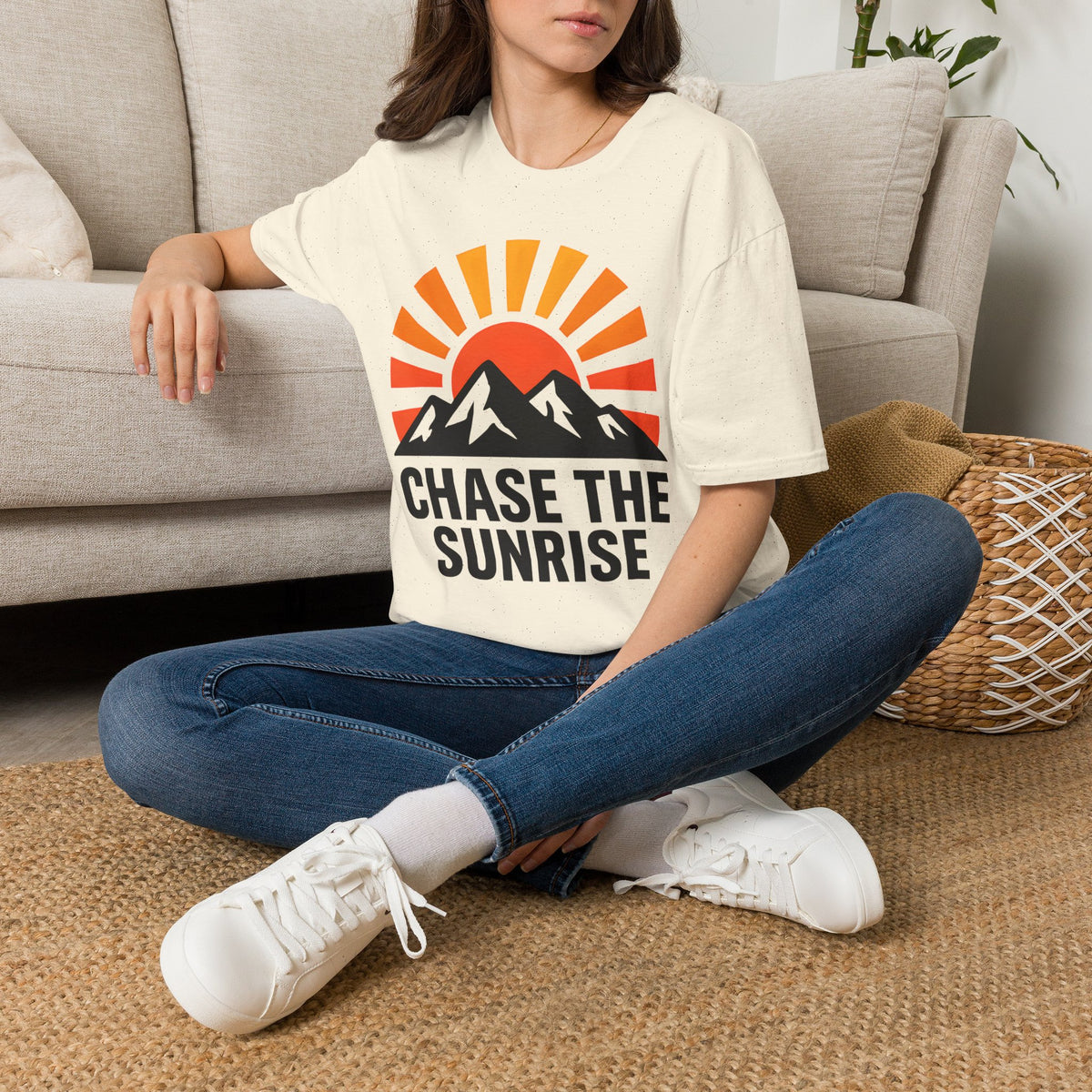 Chase The Sunrise Mountain T-Shirt — Sunrise & Peaks Graphic Tee