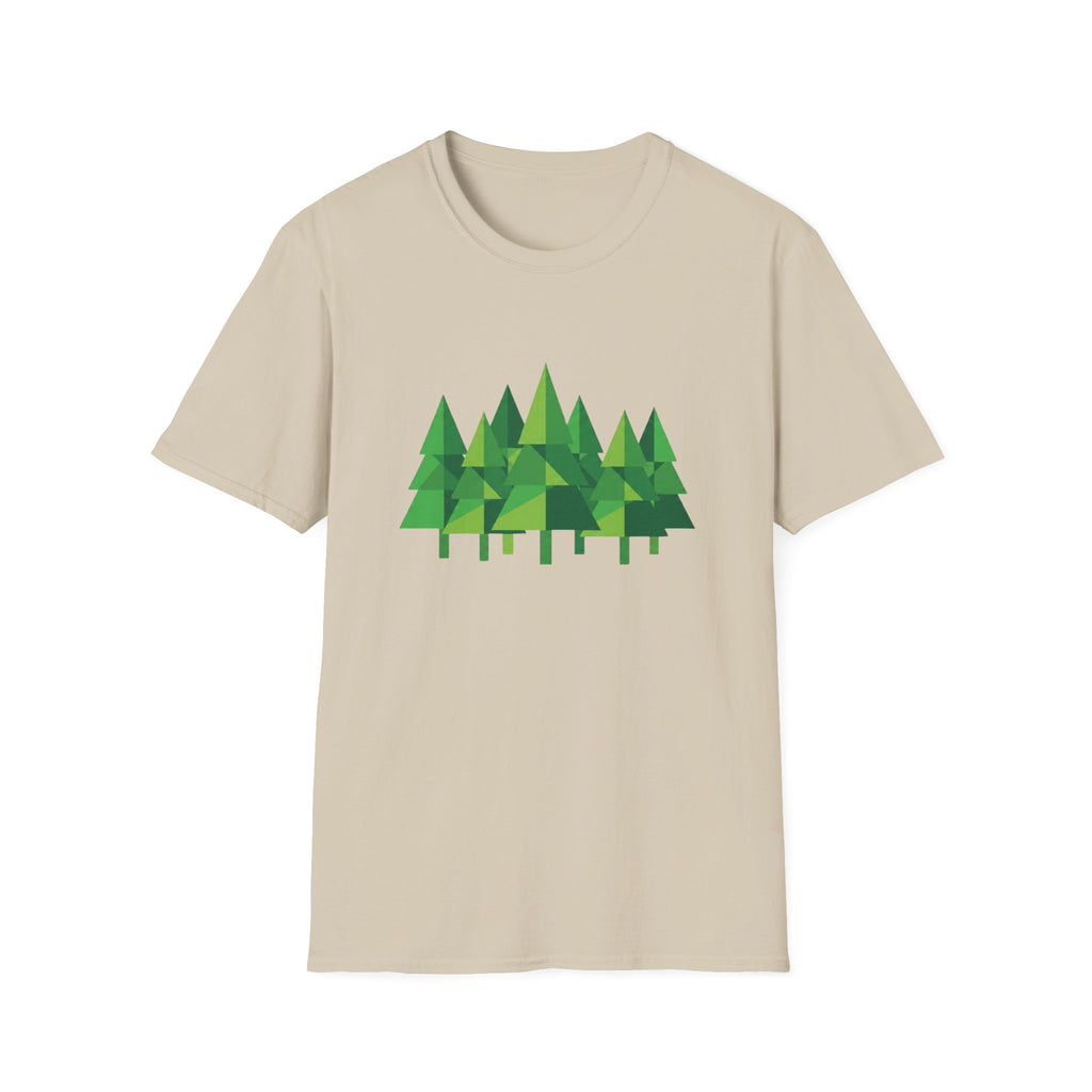 Forest Graphic T-Shirt — Minimal Green Pine Trees Tee