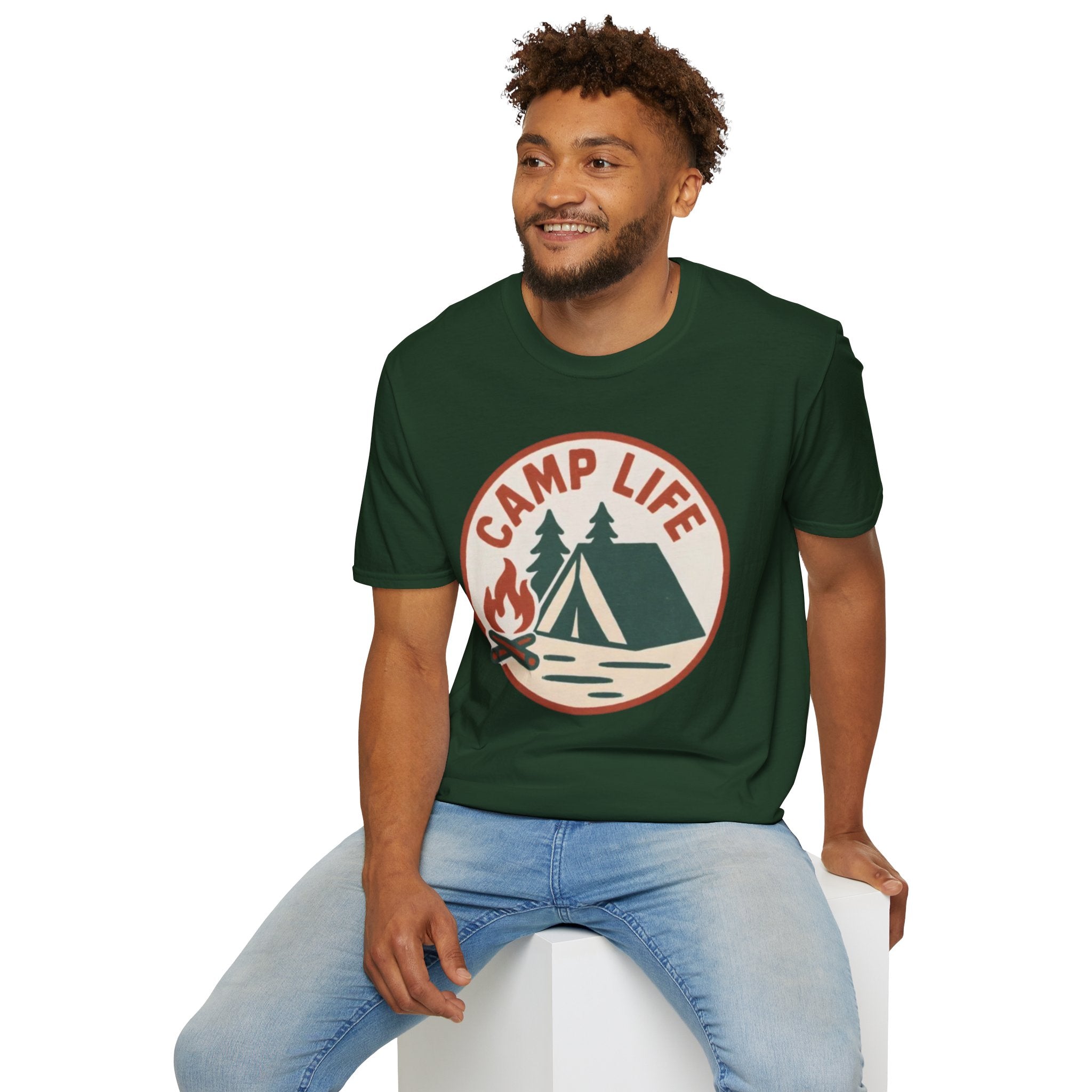 Camp Life T-Shirt — Tent & Campfire Outdoor Tee