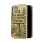 Biodegradable Phone Case — 'Nap Meadow' Mystic Lake Camping Design