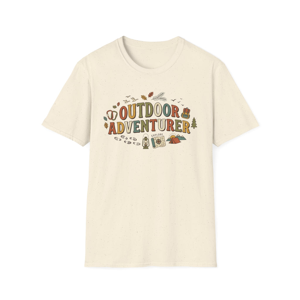 "Outdoor Adventurer" T‑Shirt Camping, Hiking & Exploration Graphic Tee Shirt