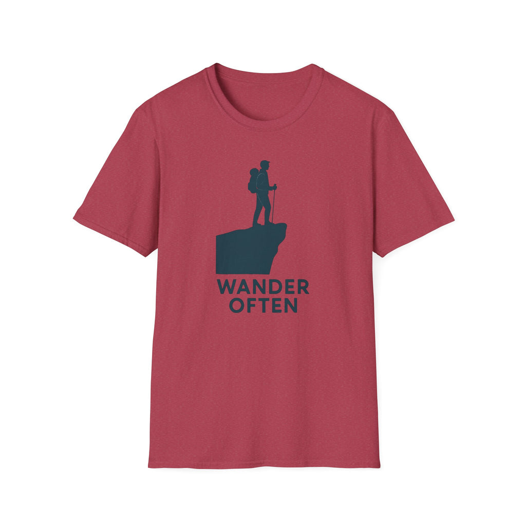 "Wander Often" Hiker on Cliff T-Shirt