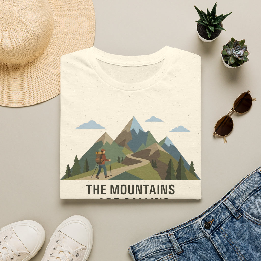 Campground Scenic T-Shirt — Minimalist Tent & Campfire Graphic