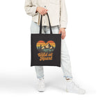 Wild at Heart Canvas Tote — Retro Mountain Heart Eco Shopper
