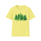 Forest Graphic T-Shirt — Minimal Green Pine Trees Tee