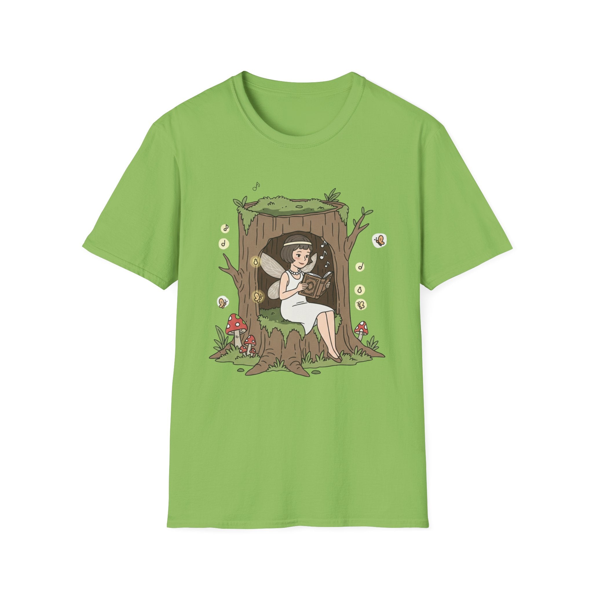 Forest Flapper Fairy Reading in Tree Hollow T-Shirt