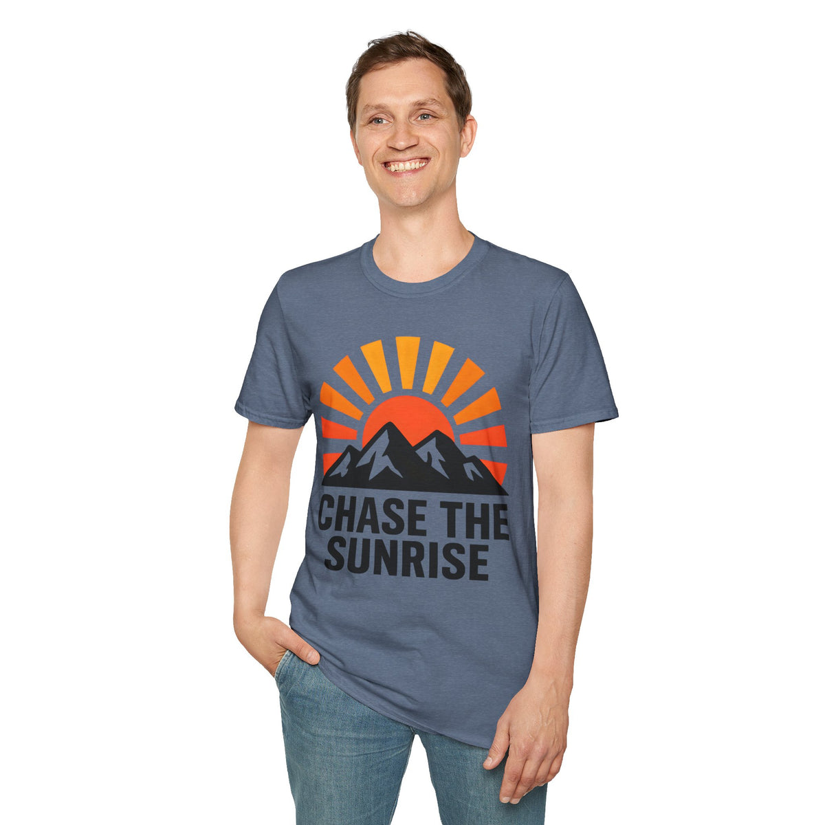 Chase The Sunrise Mountain T-Shirt — Sunrise & Peaks Graphic Tee