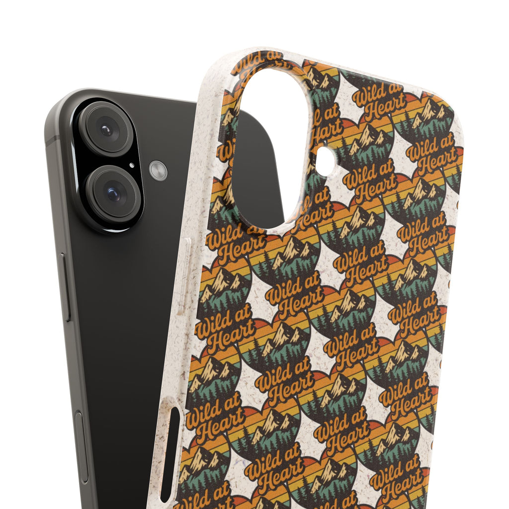 Eco-Friendly Phone Case — Vintage Camper Pattern Biodegradable iPhone Cover