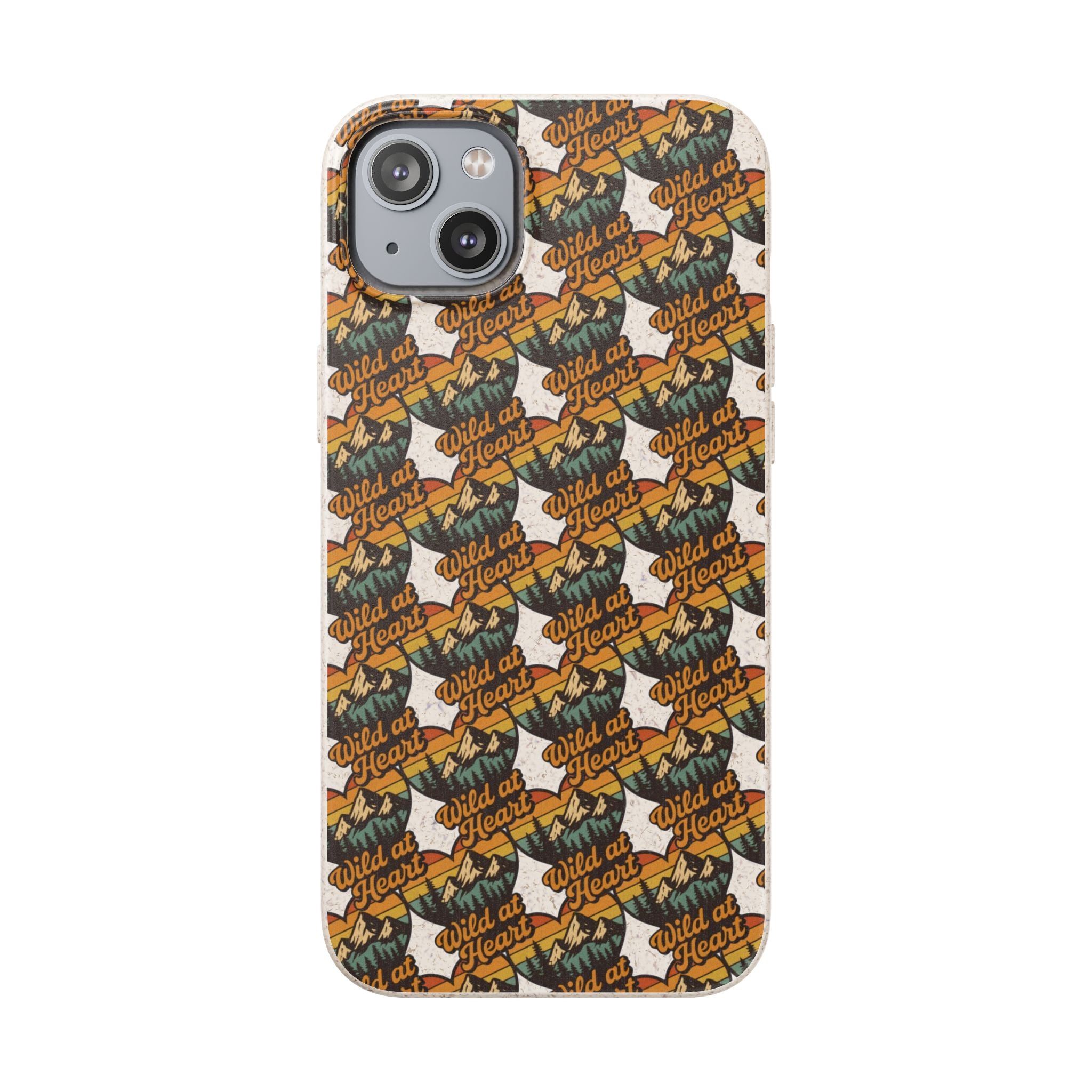 Eco-Friendly Phone Case — Vintage Camper Pattern Biodegradable iPhone Cover