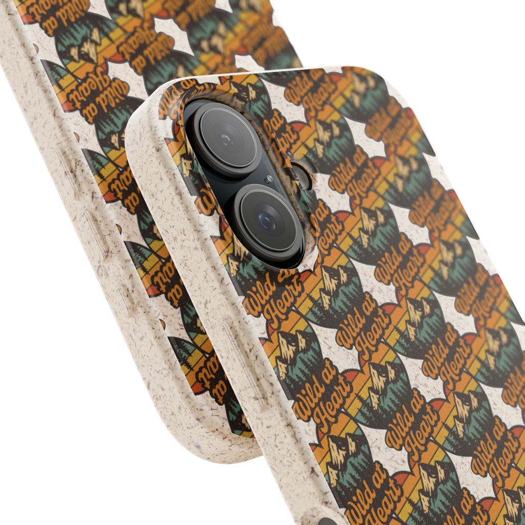 Eco-Friendly Phone Case — Vintage Camper Pattern Biodegradable iPhone Cover