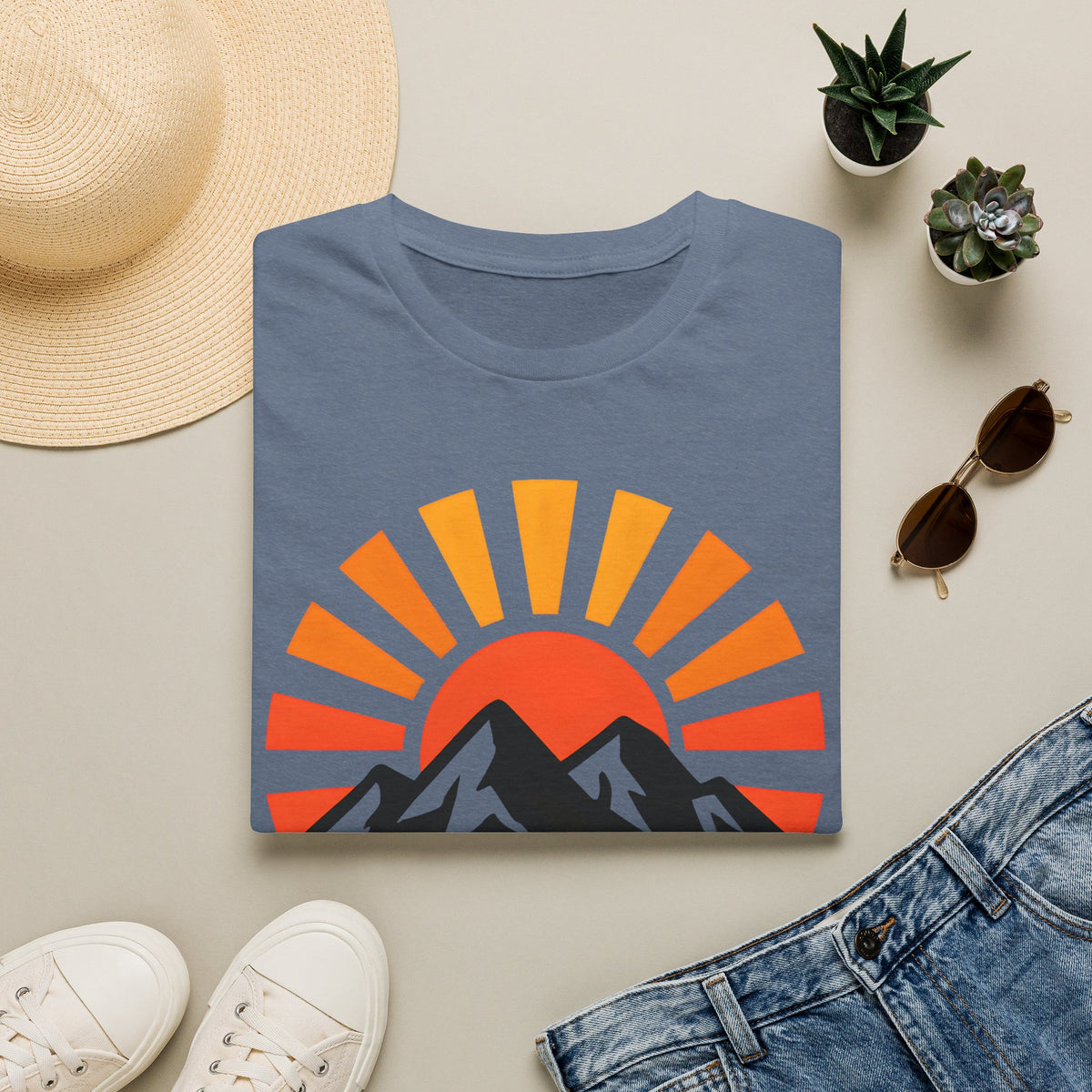 Chase The Sunrise Mountain T-Shirt — Sunrise & Peaks Graphic Tee