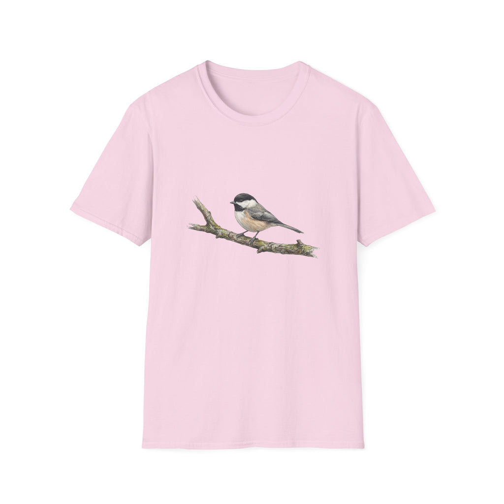 Chickadee Bird Tee — Watercolor Songbird T‑Shirt