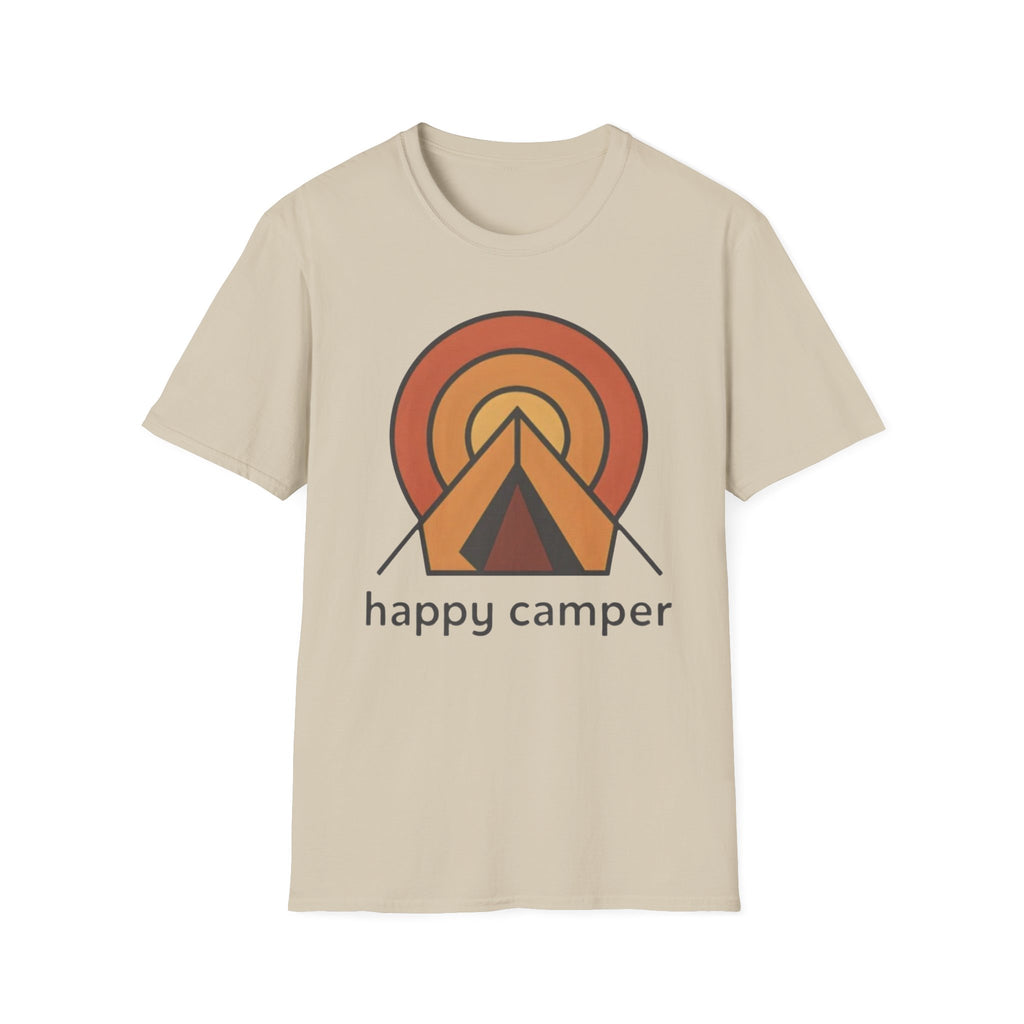 Happy Camper Retro Sunset Camping T-Shirt